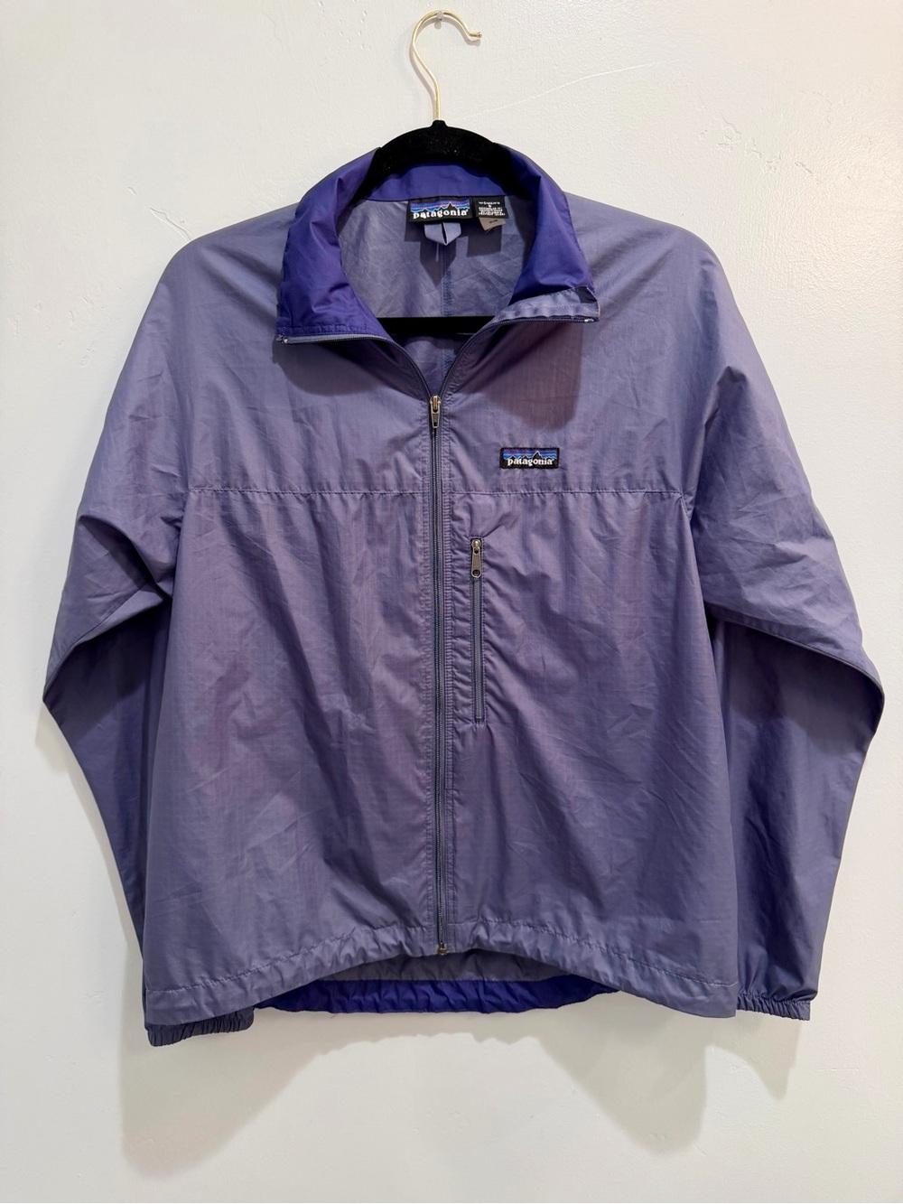 Vintage 1999 Patagonia Women's Full-Zip Windbreaker - Size Small - Blue/Purple